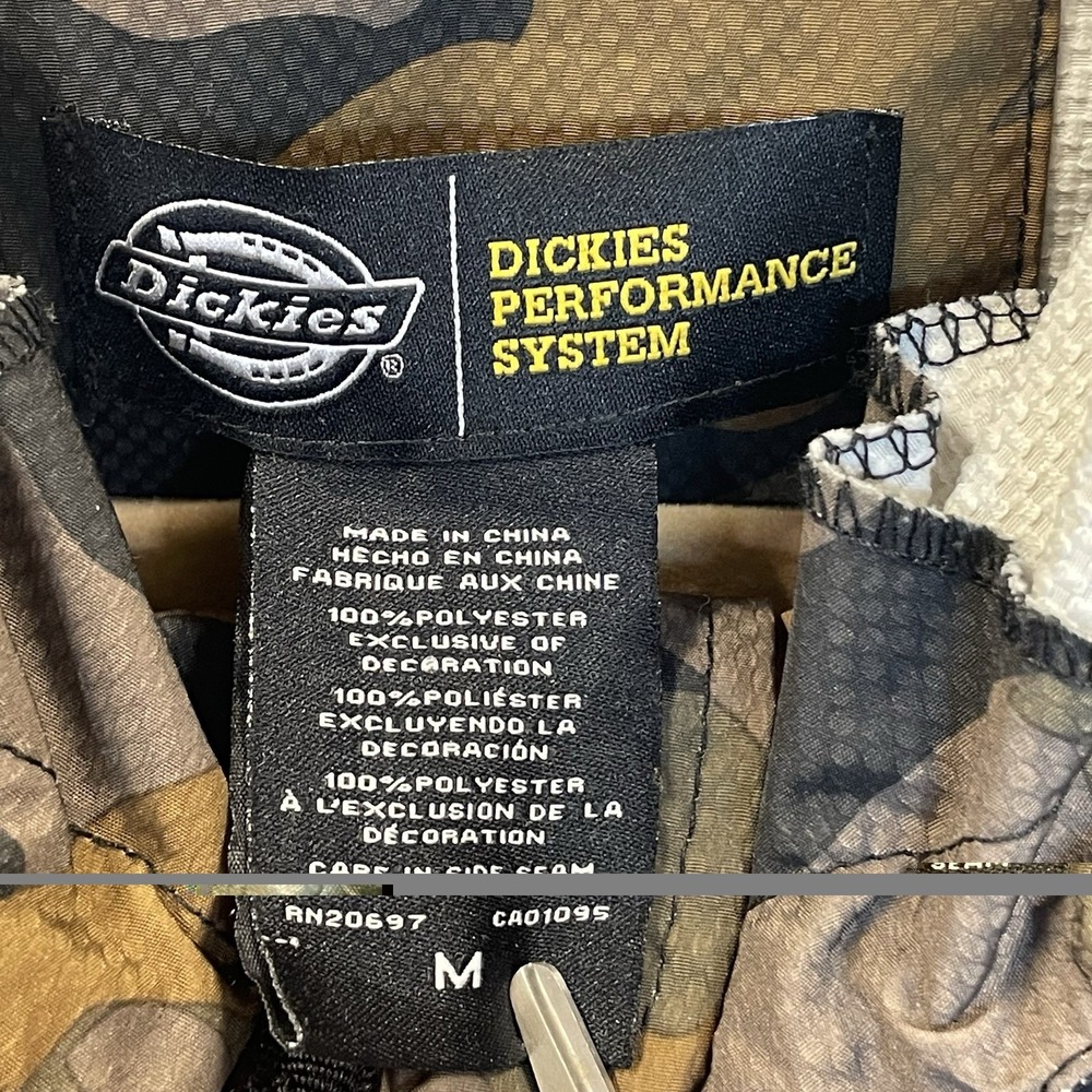Dickies Performance System Mens M Jacket Camouflage & Orange Hooded Lightweight - Picture 7 of 15